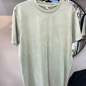 Mono B Men’s essential cotton shirt in color sage size small